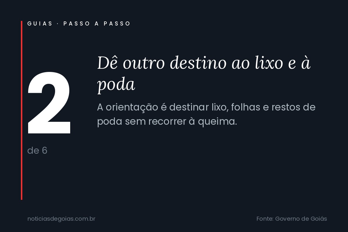 Arte do passo 2 do guia: dê outro destino ao lixo e à poda