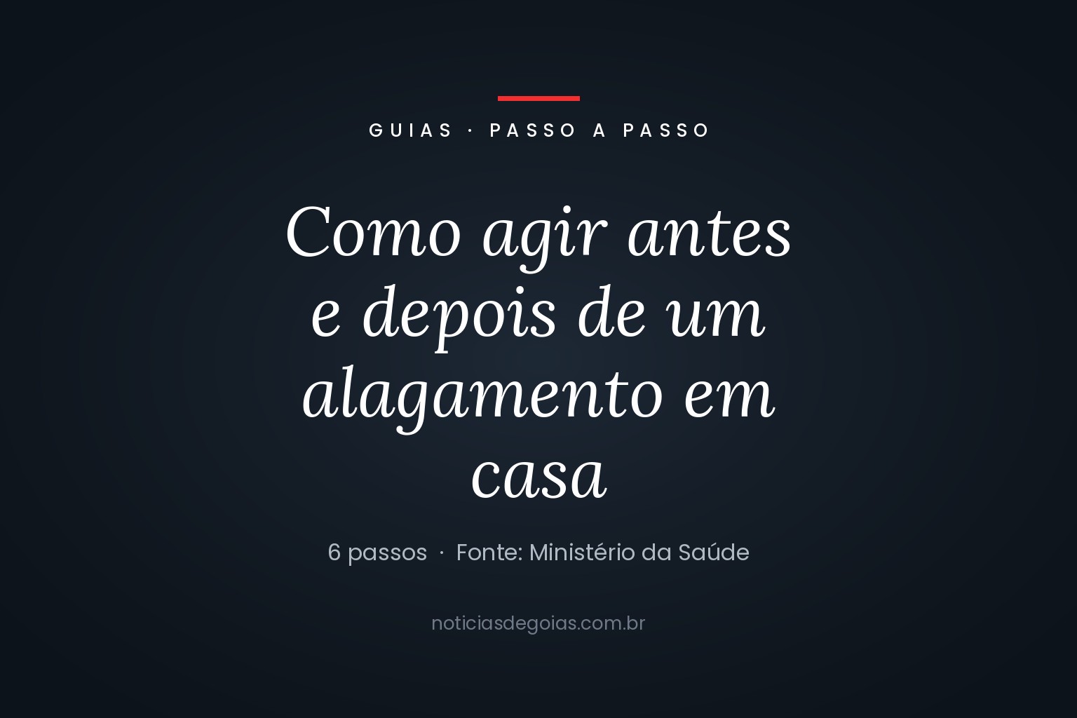 Arte com o título do guia sobre o que fazer antes e depois de um alagamento em casa