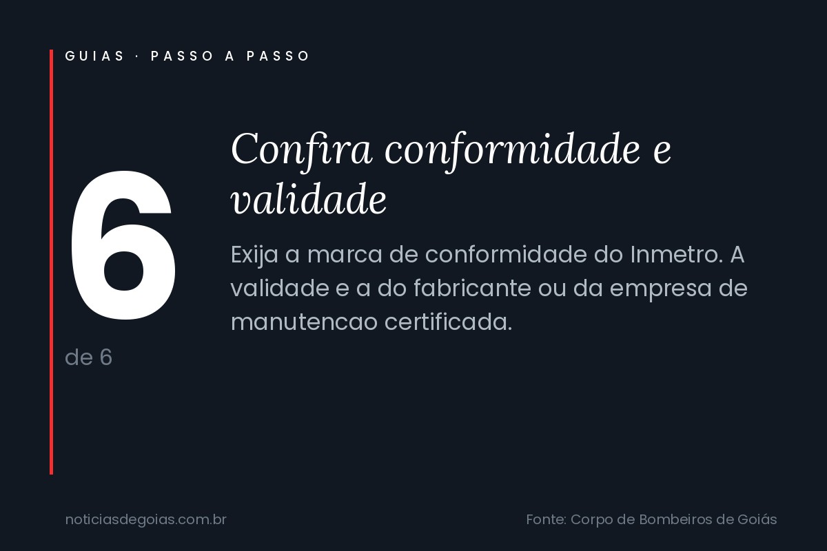 Passo 6: Confira conformidade e validade