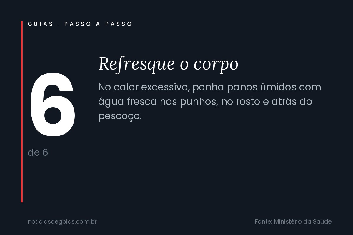 Passo 6 do guia de proteção contra o calor extremo: refresque o corpo com panos úmidos