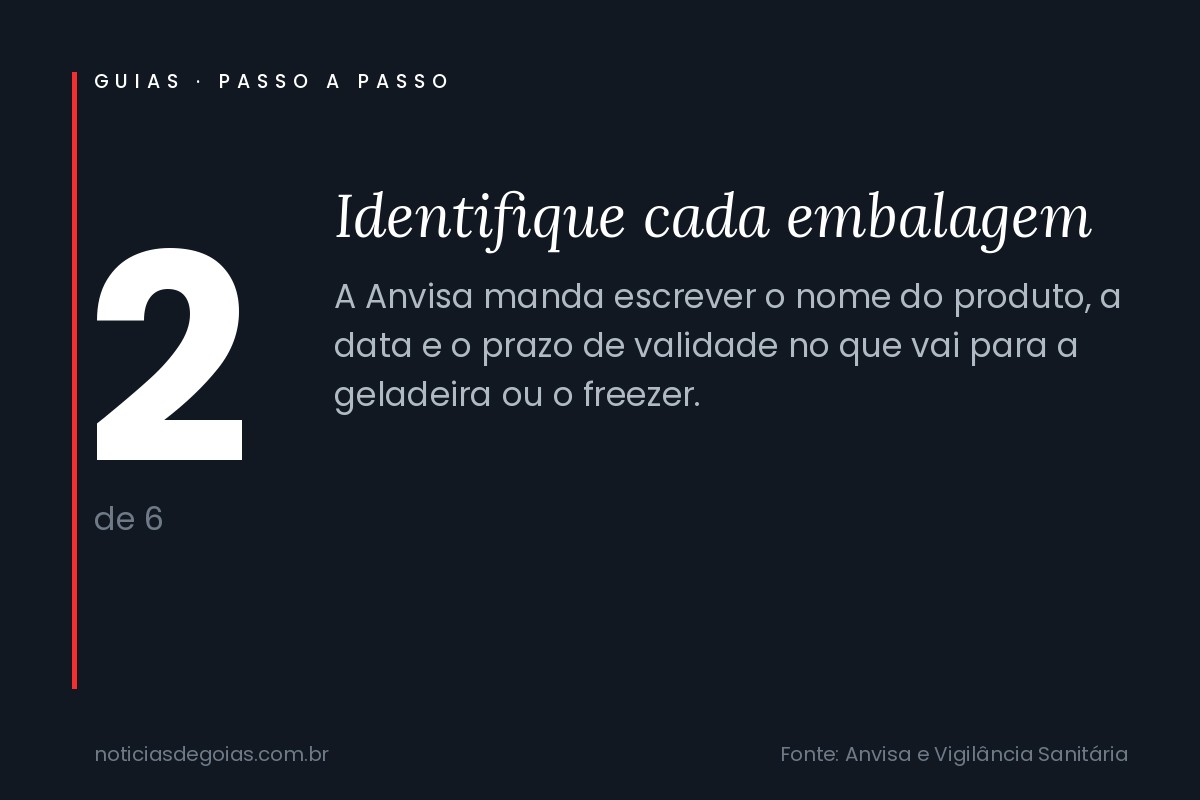 Passo 2: Identifique cada embalagem