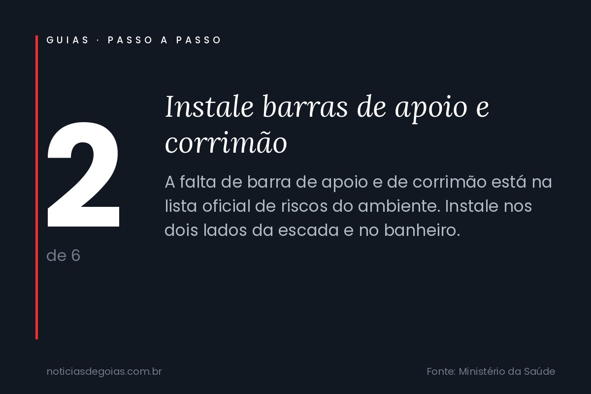 Passo 2 do guia: Instale barras de apoio e corrim&atilde;o