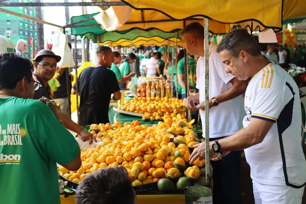 Banca de pequi na Ceasa Goiás, em Goiânia
