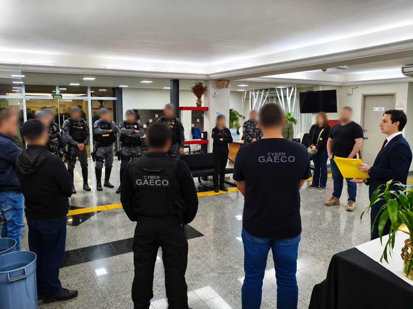 Agentes do Gaeco reunidos