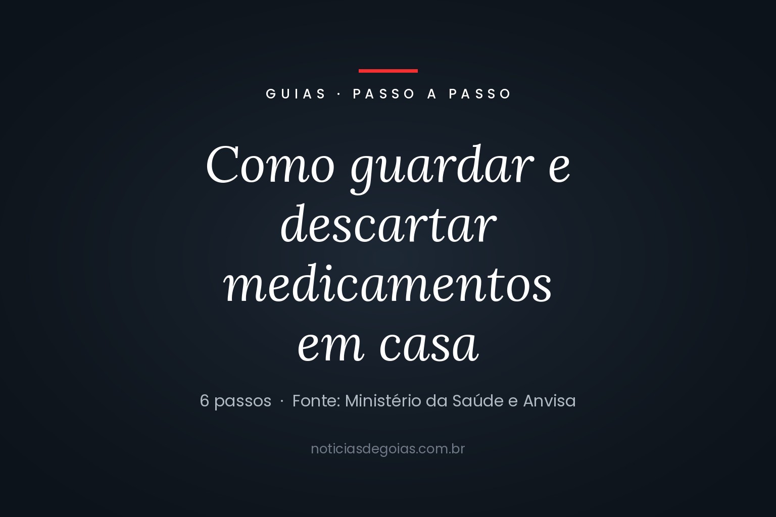 Arte do guia sobre como guardar e descartar medicamentos em casa