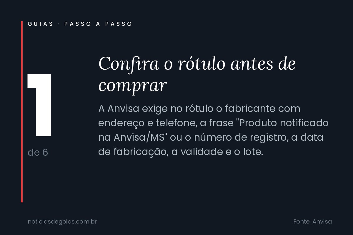 Passo 1: confira o rótulo antes de comprar