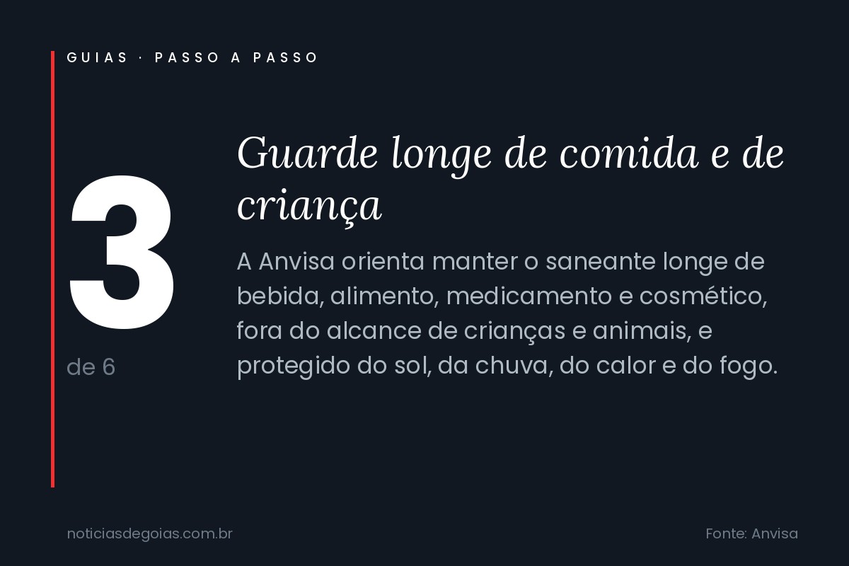Passo 3: guarde longe de comida e de criança