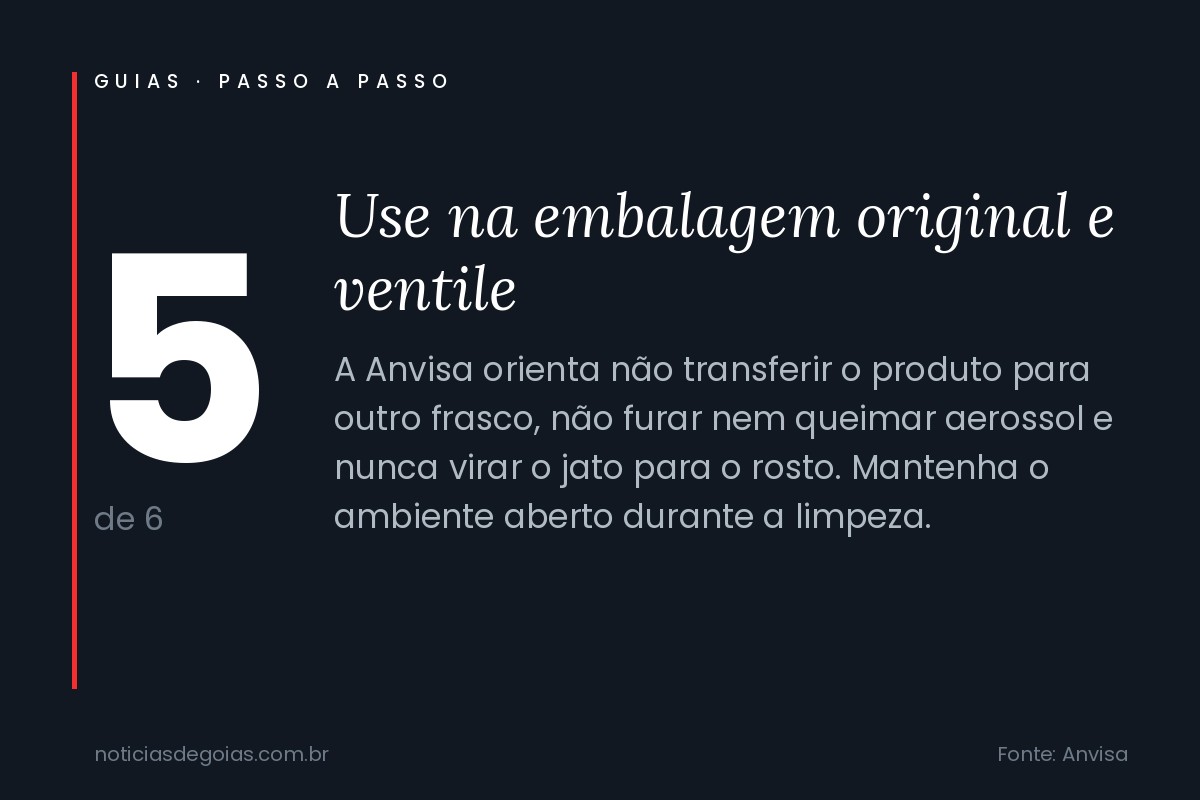 Passo 5: use na embalagem original e ventile