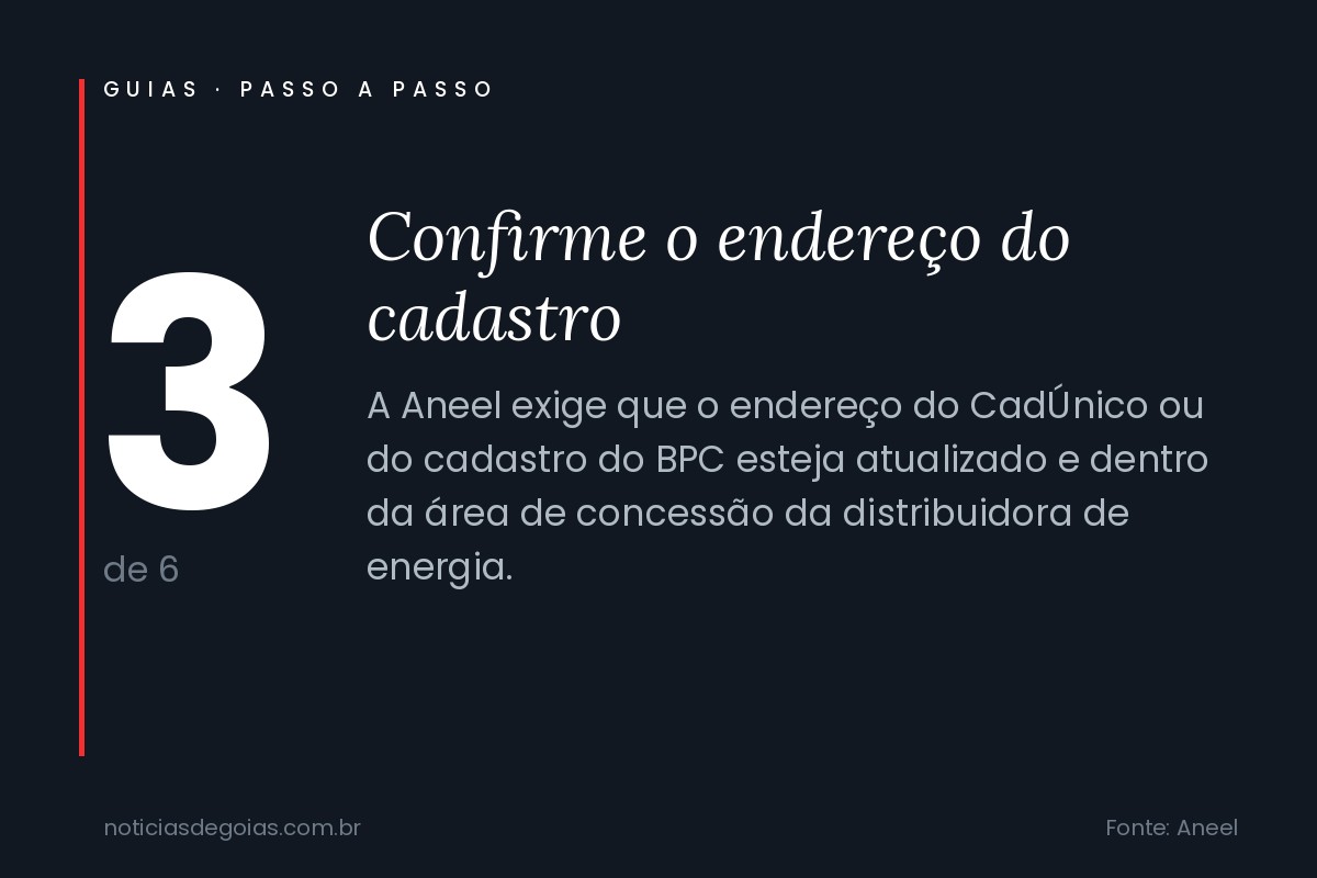 Arte com o passo 3: confirme o endere&ccedil;o do cadastro