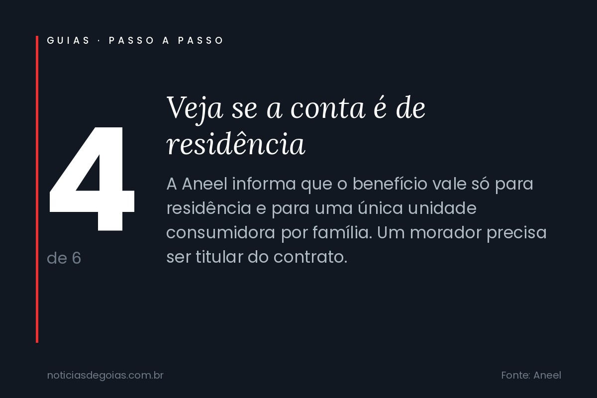 Arte com o passo 4: veja se a conta &eacute; de resid&ecirc;ncia